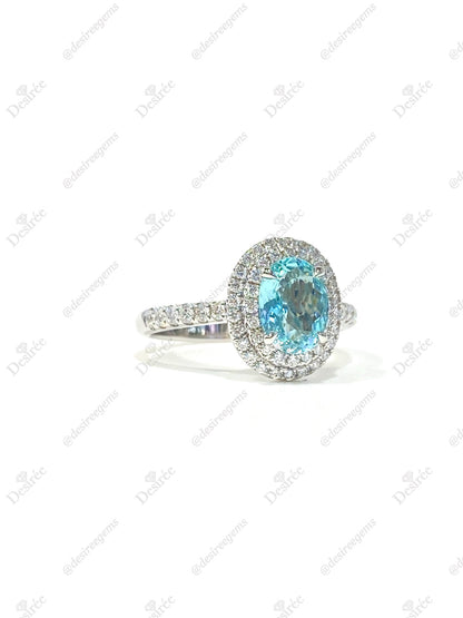 Natural Paraiba Tourmaline 0.91ct Ring