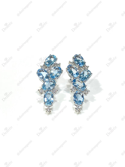 Natural Aquamarine Earrings 3.54ct