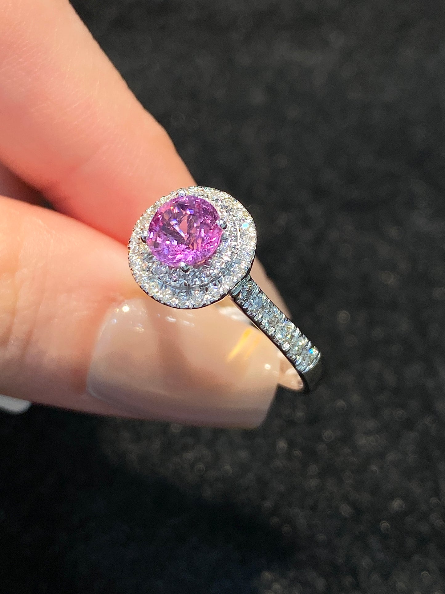 Natural Pink Sapphire 1.05ct Ring
