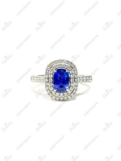 Natural Blue Sapphire 1.17ct Ring