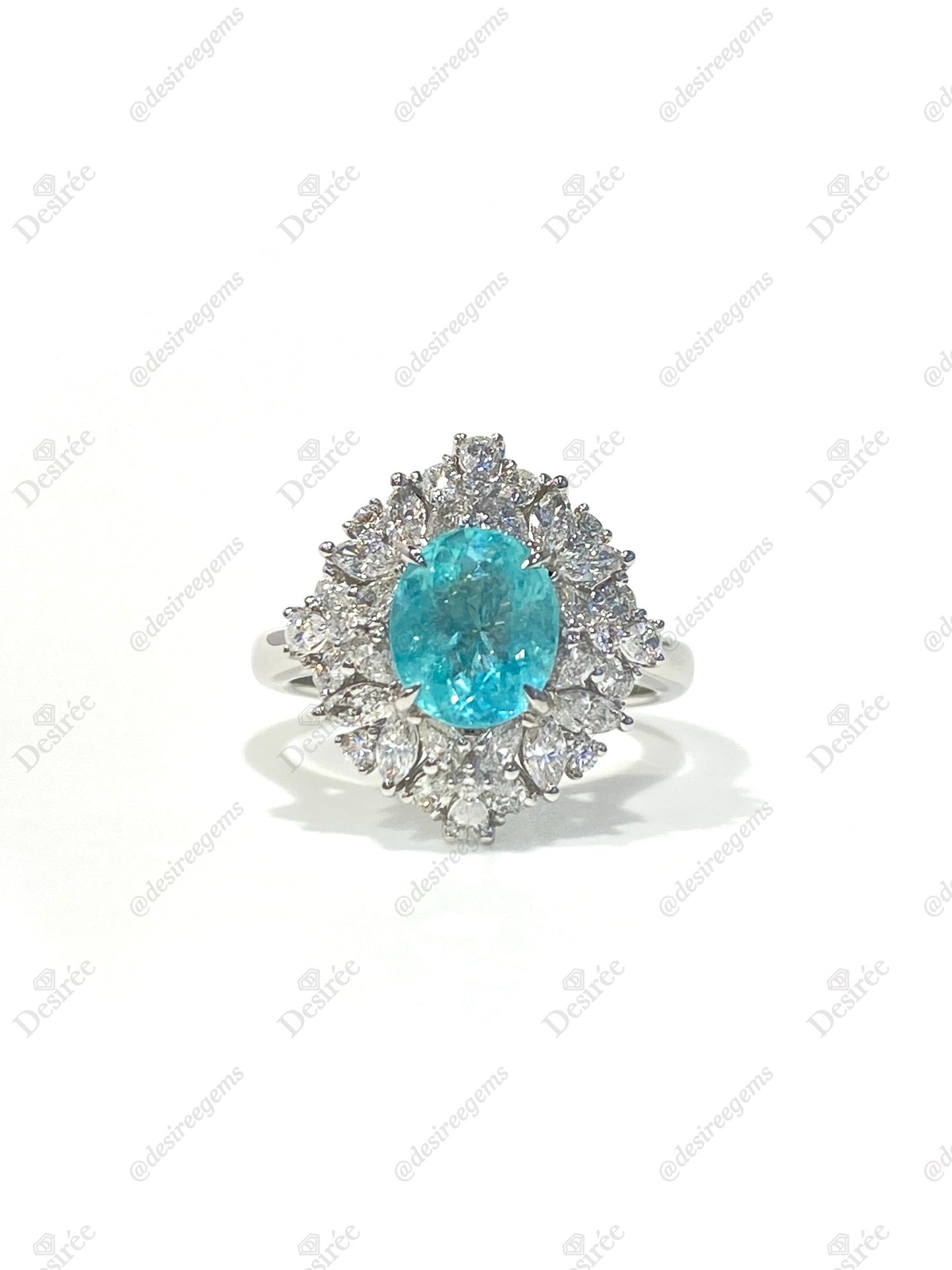 Natural Paraiba Tourmaline 1.63ct Ring