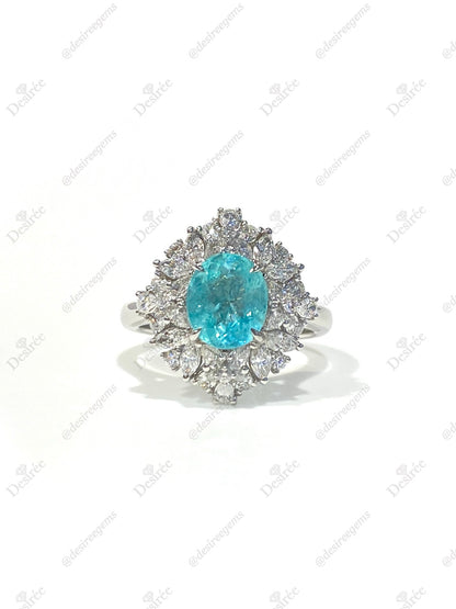 Natural Paraiba Tourmaline 1.63ct Ring