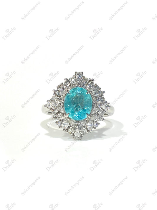 Natural Paraiba Tourmaline 1.63ct Ring