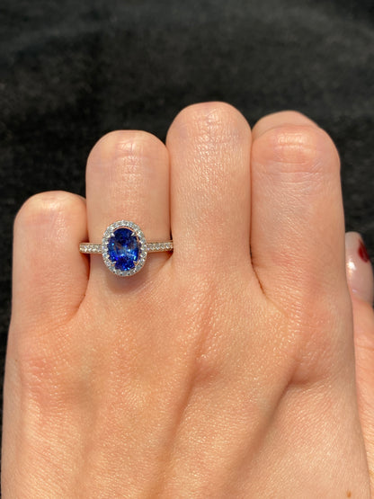 Natural Blue Sapphire 1.20ct Ring