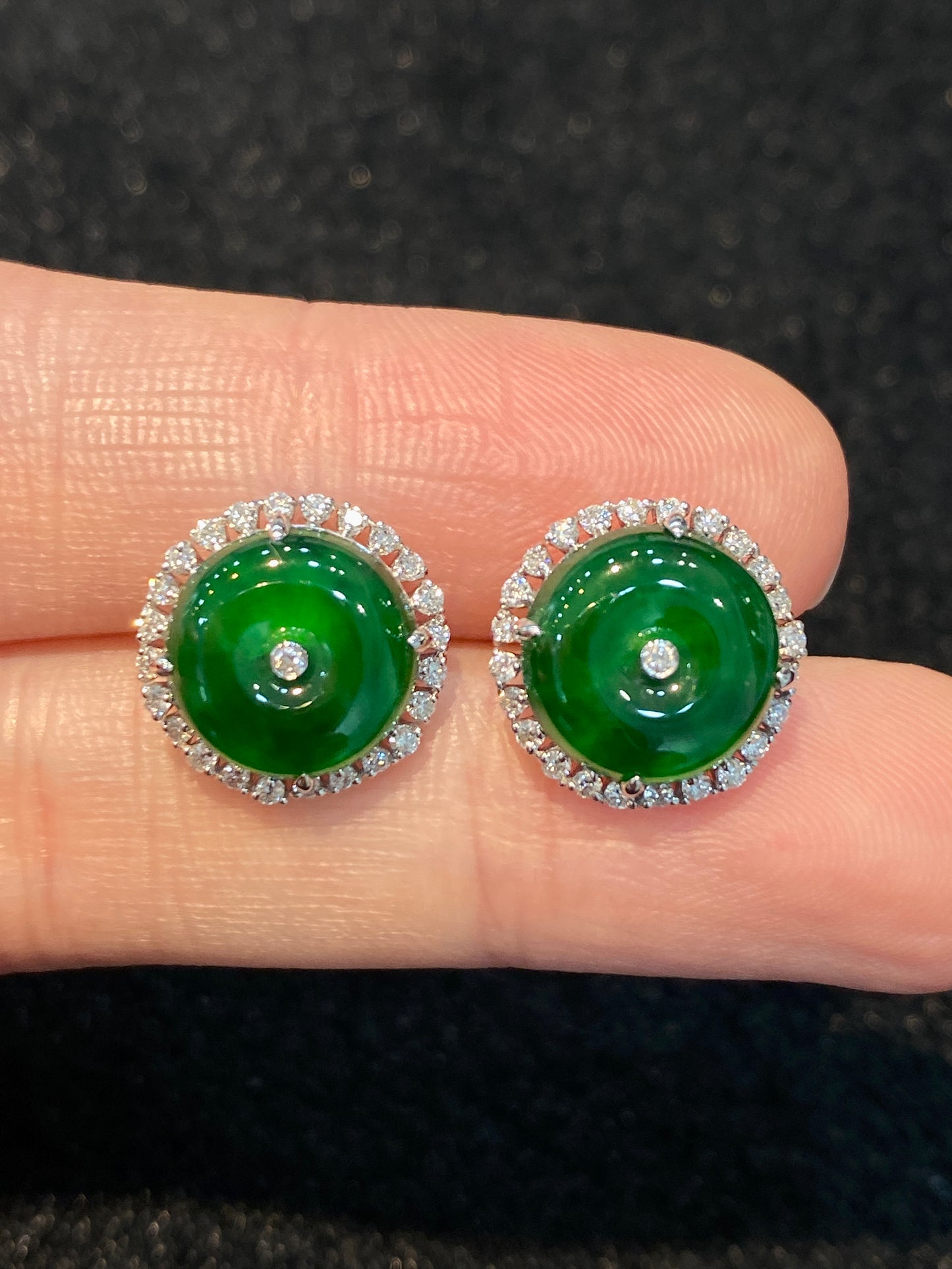 Natural Type A Jadeite Earrings