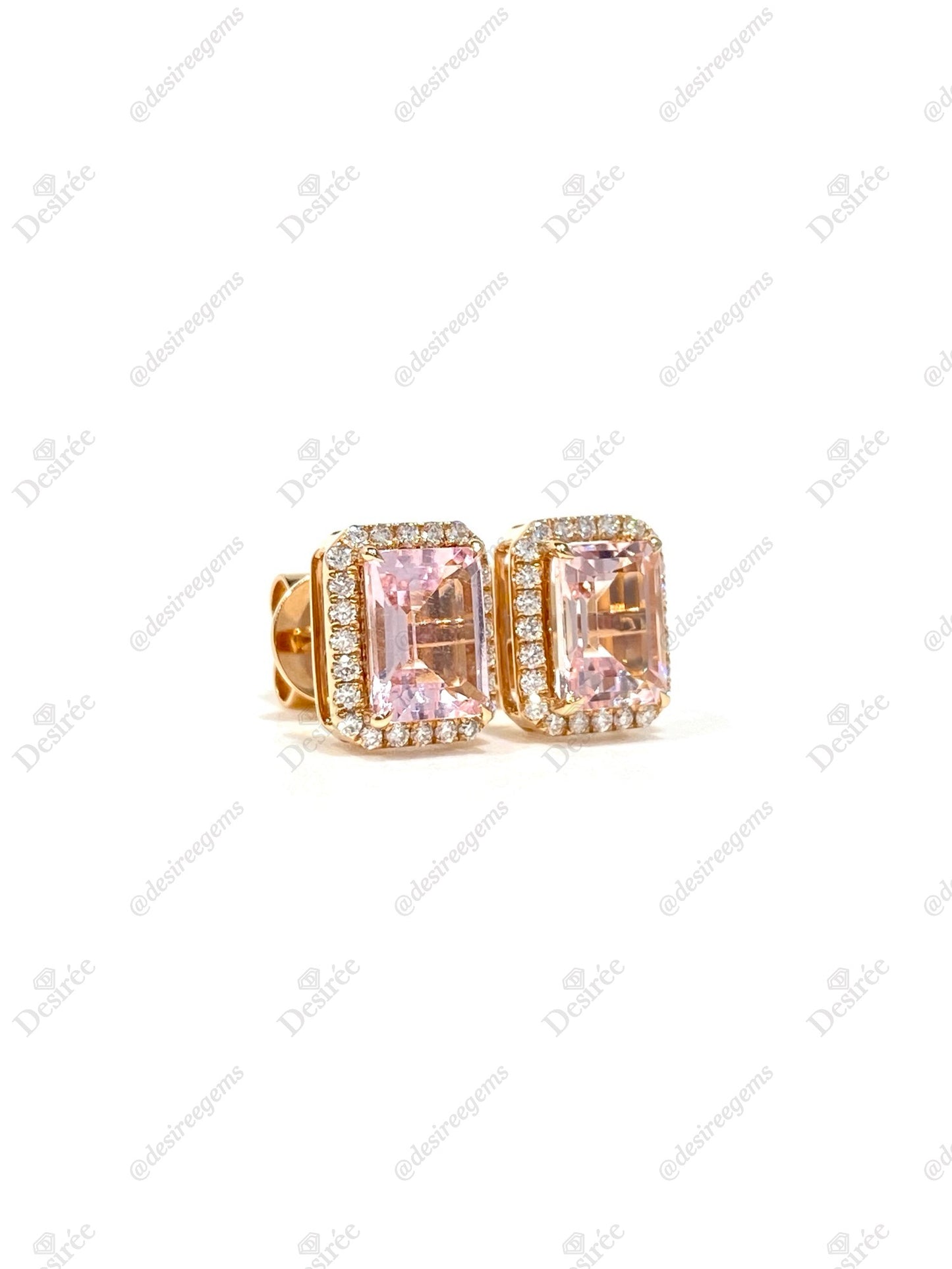 Natural Morganite 2.06ct Earrings