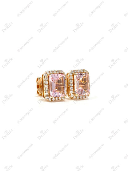 Natural Morganite 2.06ct Earrings