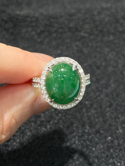 Natural Type A Jadeite Ring