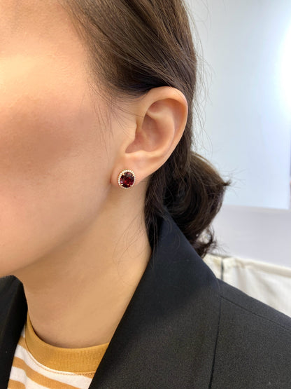 Natural Red Garnet 4.67ct Earrings