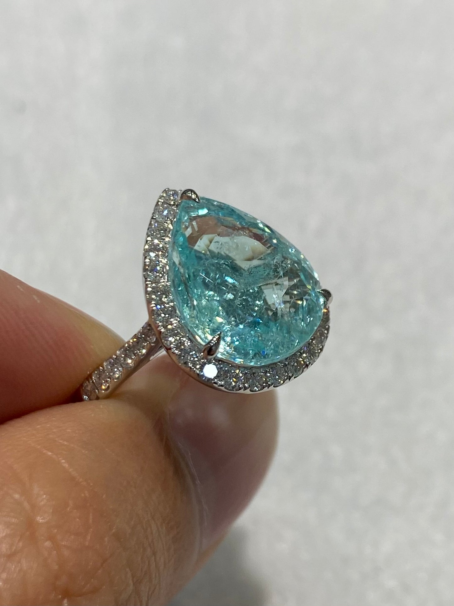 Natural Paraiba Tourmaline 7.74ct Ring