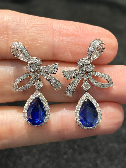 Blue Sapphire 4.00ct Earrings