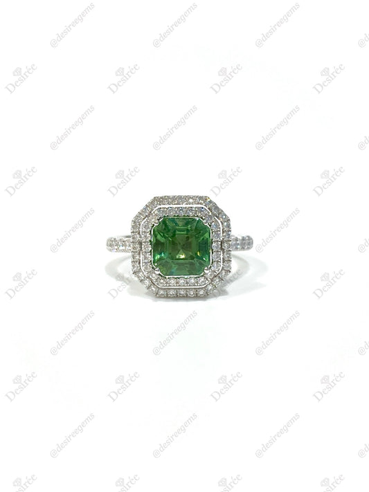 Natural Green Tourmaline 1.96ct Ring