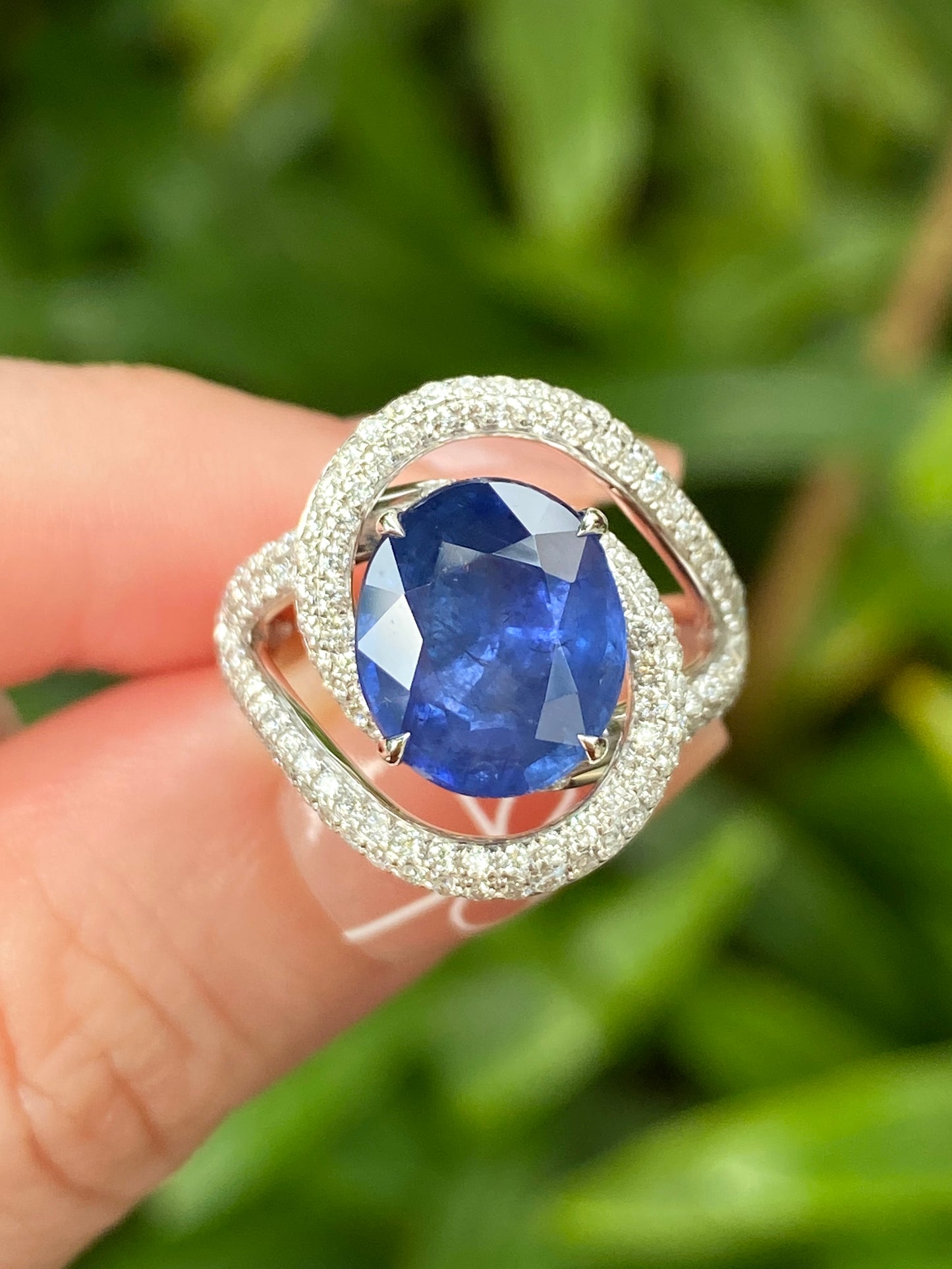 Natural Cornflower Blue Sapphire 4.29ct Ring