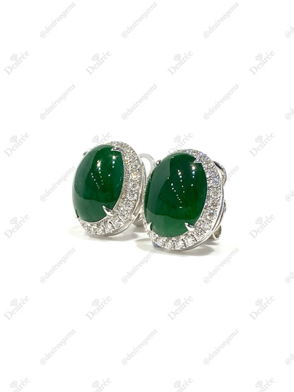 Natural Type A Jadeite Earrings