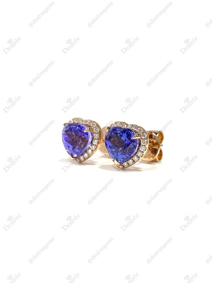 Natural Tanzanites 3.40ct Earrings