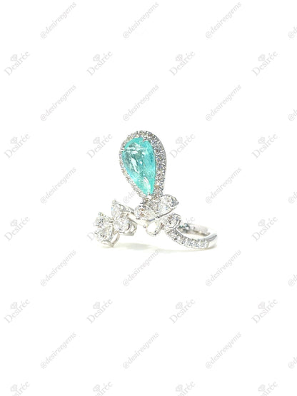 Natural Paraiba Tourmaline 1.04ct Ring