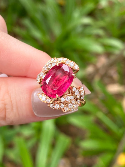 Natural Pink Tourmaline 4.05ct Ring