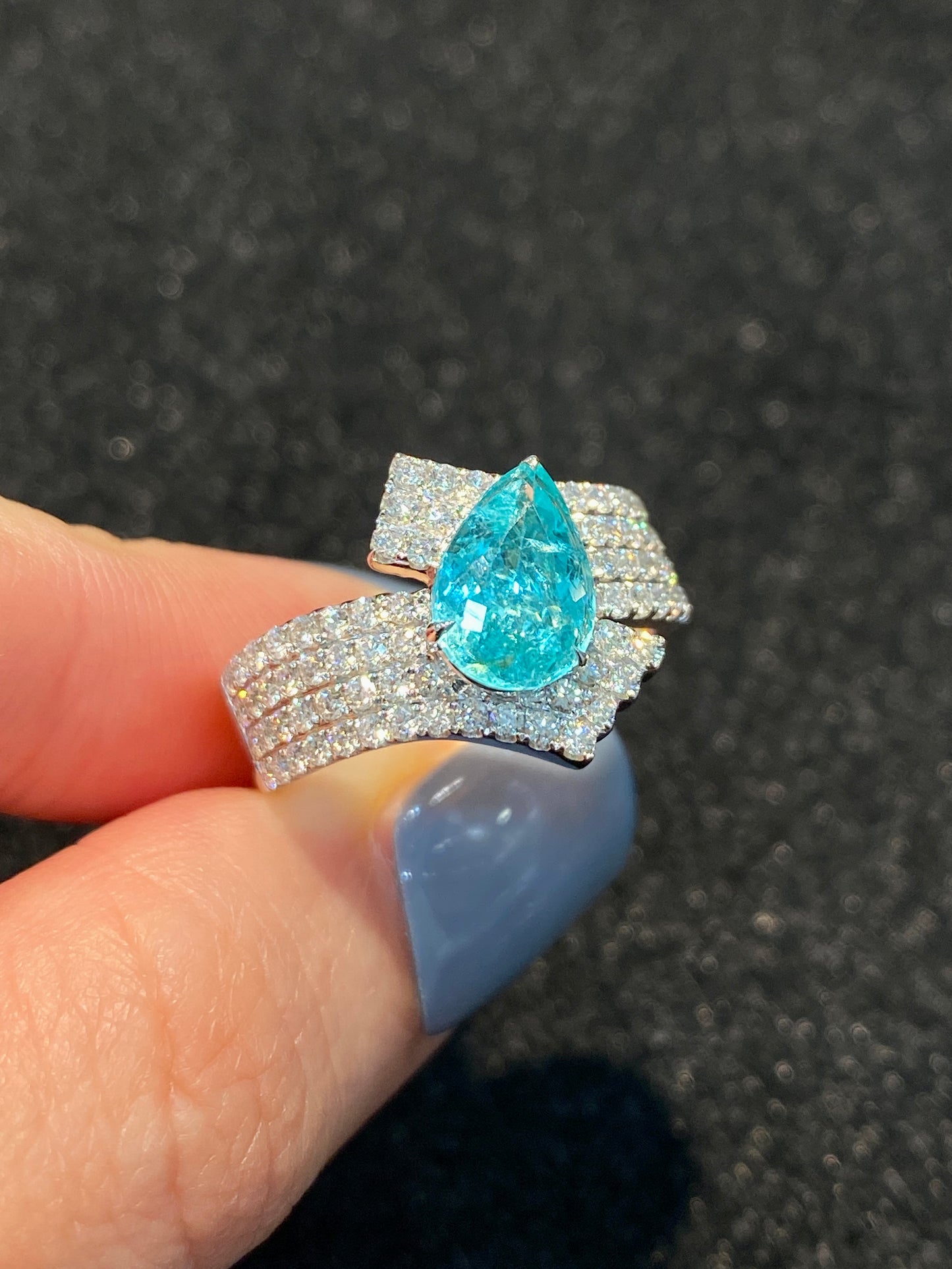 Natural Paraiba Tourmaline 1.45ct Ring