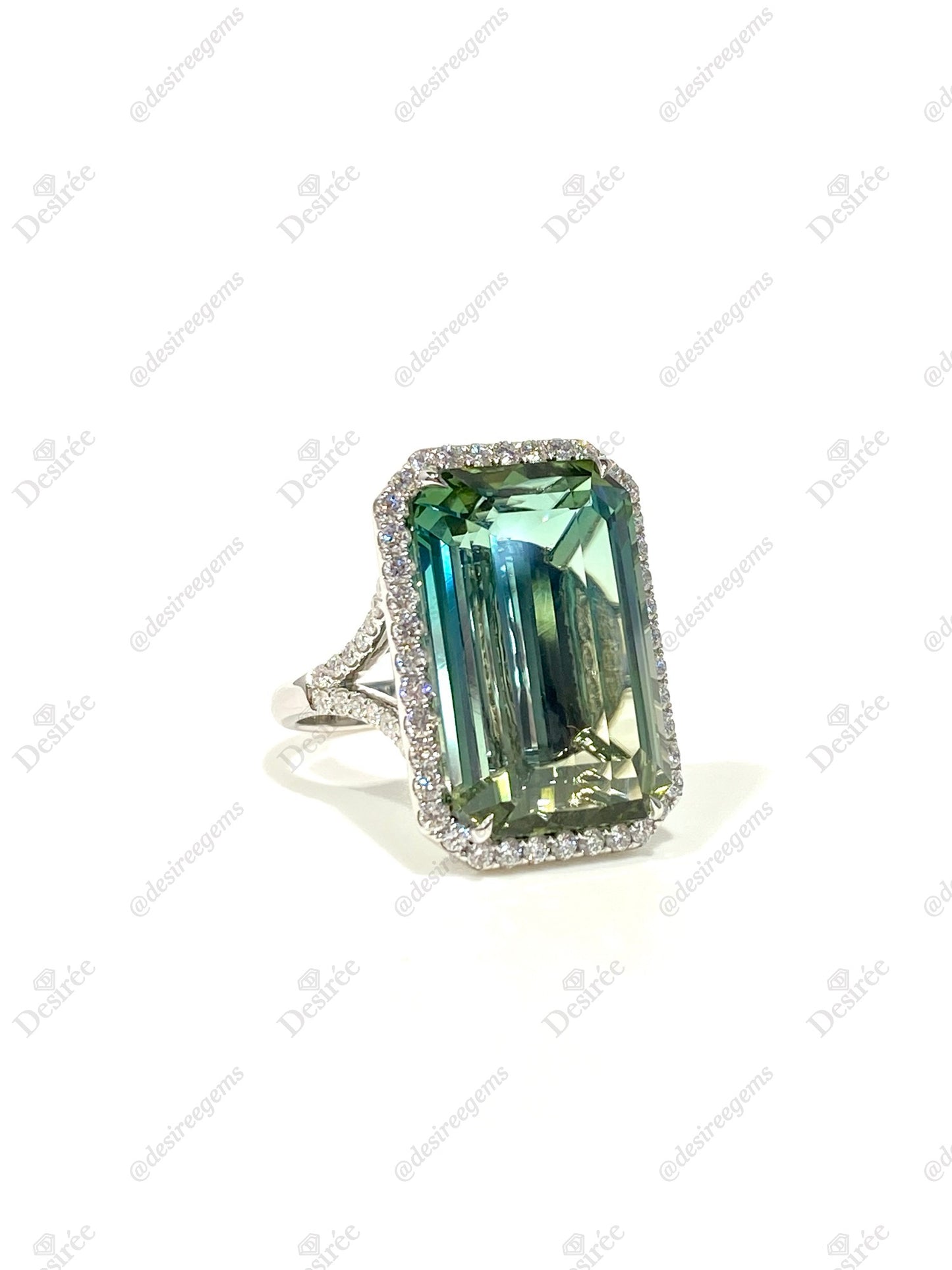 Natural Bi-color Tourmaline 22.69ct Ring