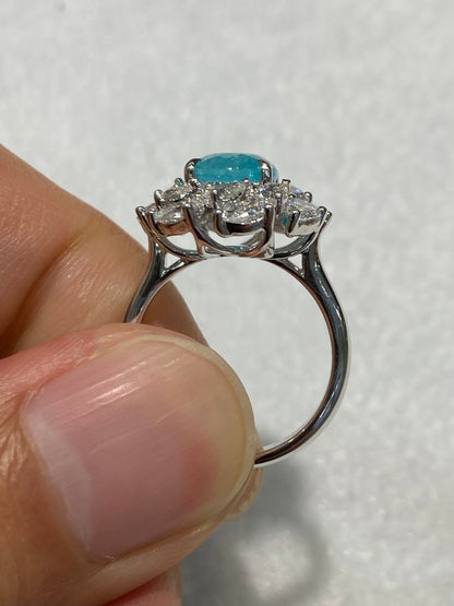 Natural Paraiba Tourmaline 2.91ct Ring