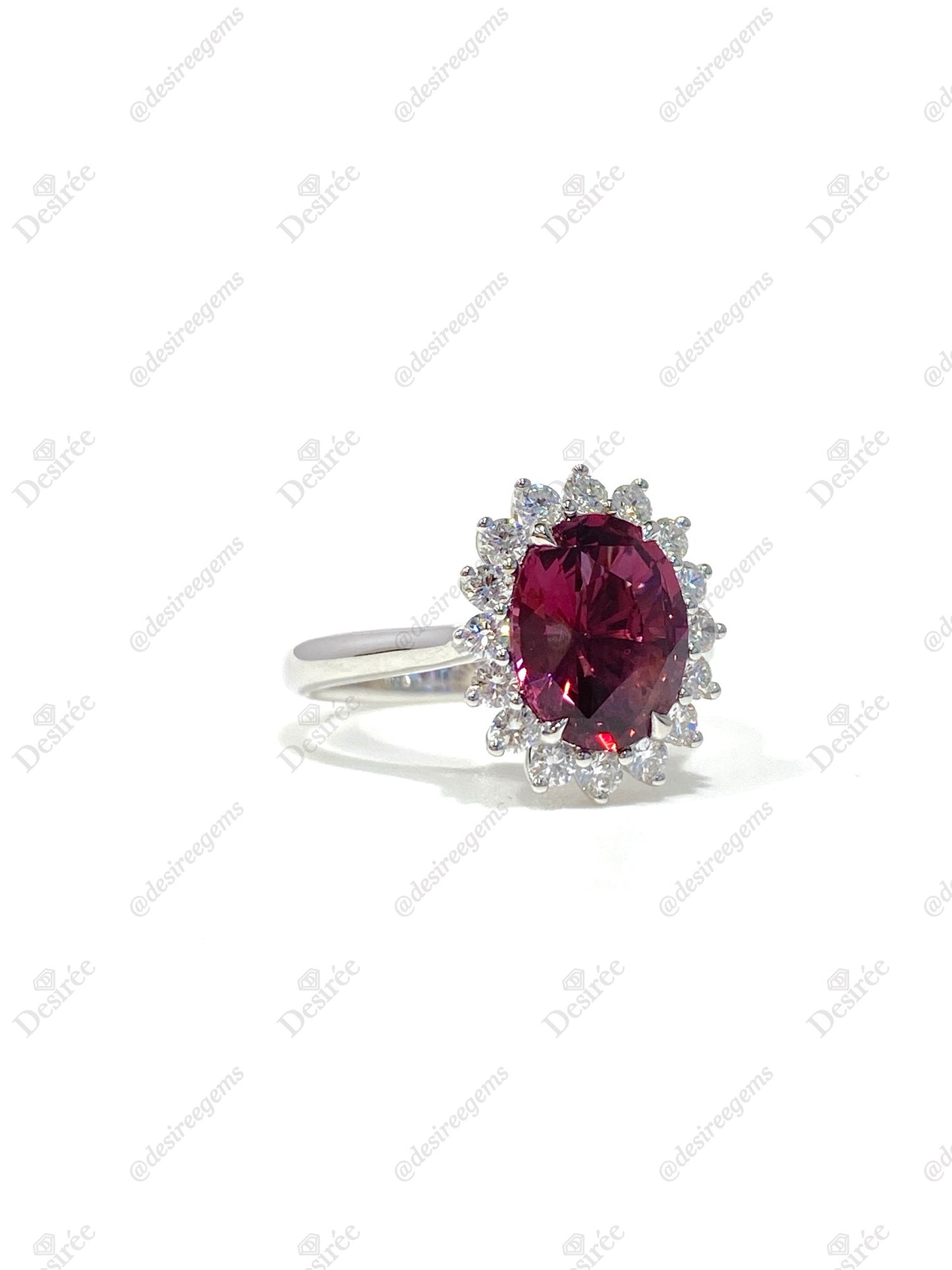 Natural Purple Spinel 2.24ct Ring