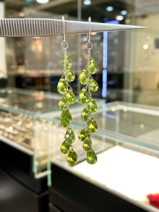 Natural Peridot 38.65ct Earrings