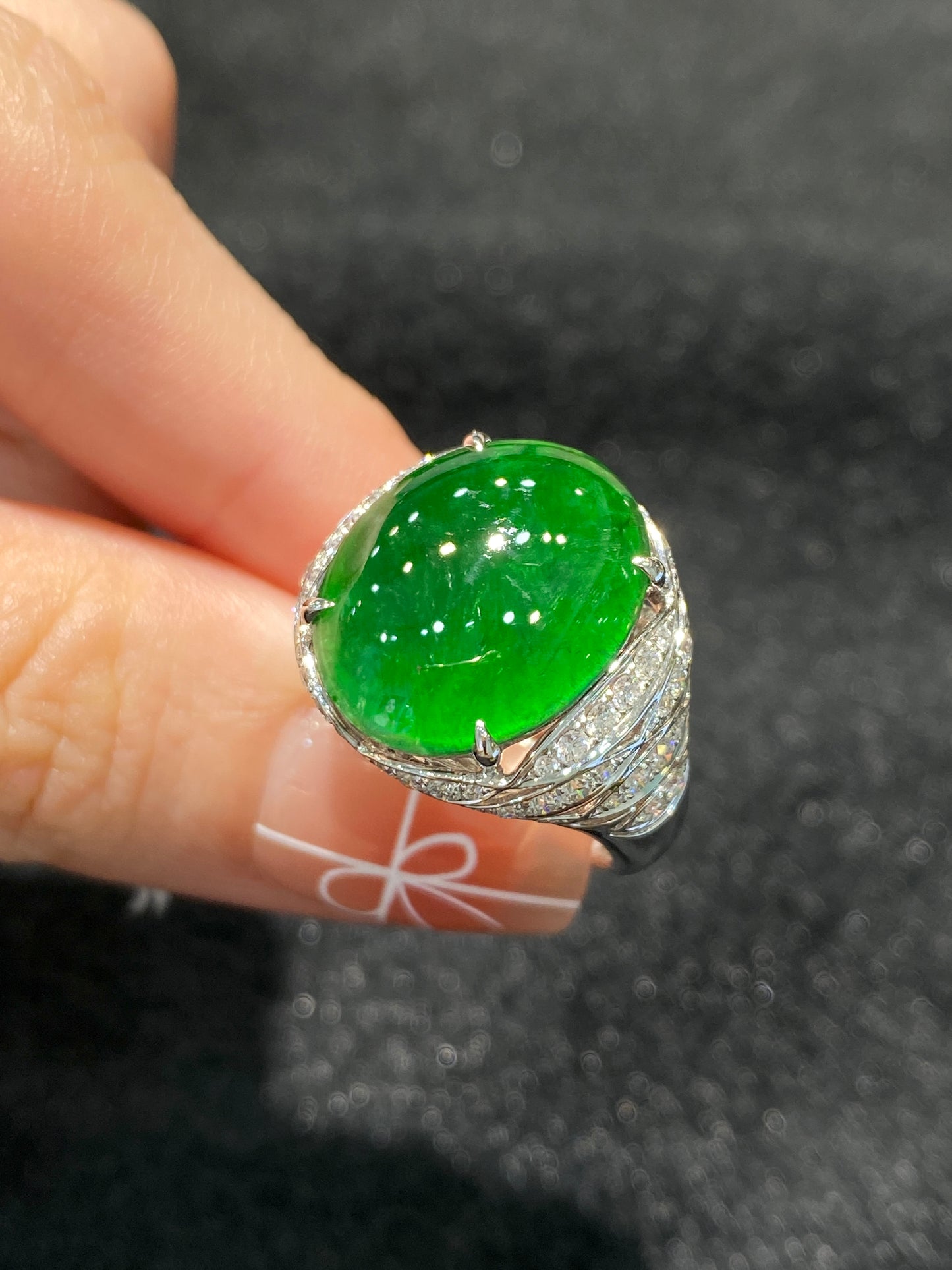 Natural Type A Jadeite Ring