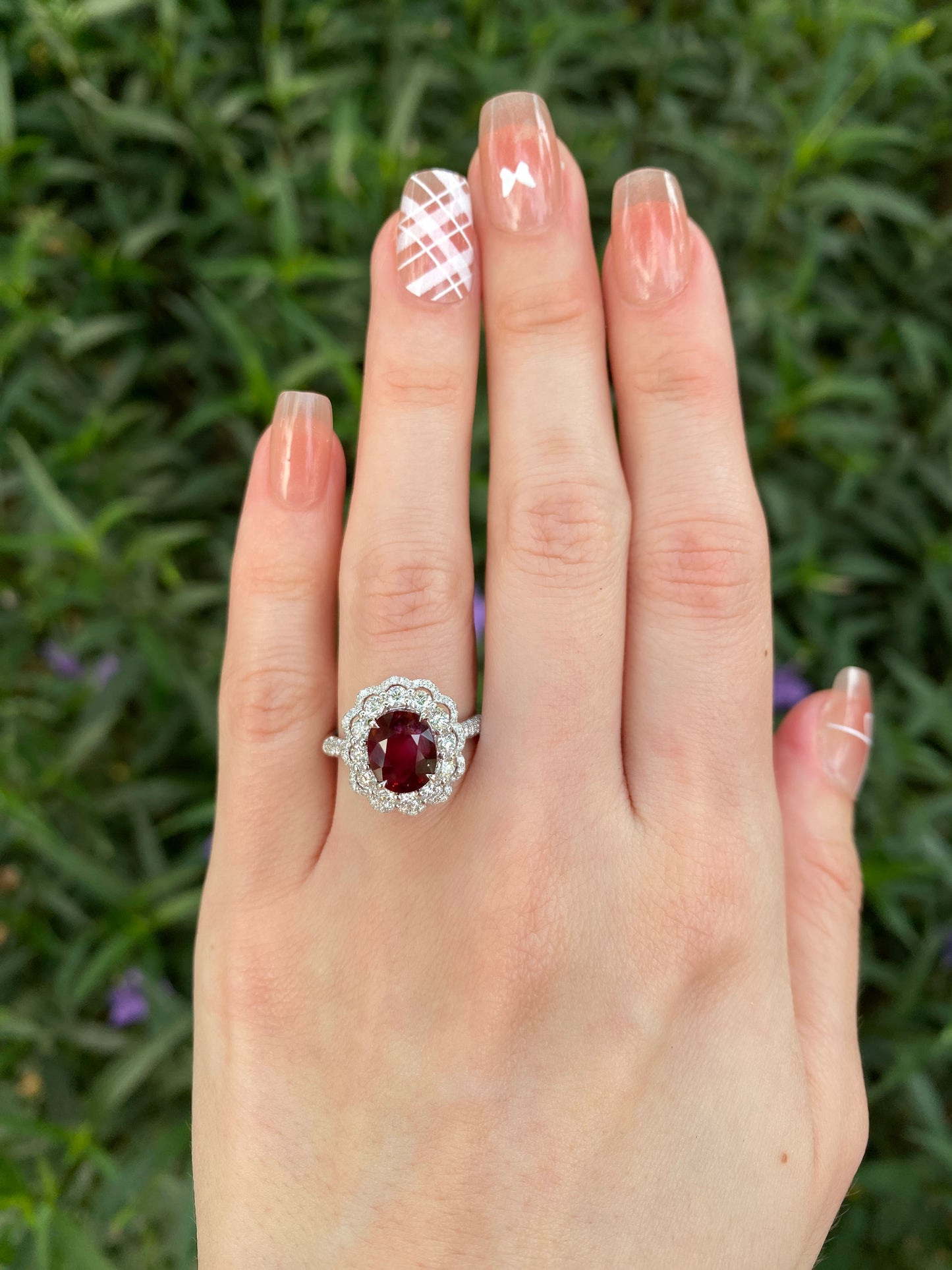 Natural Unheated Pigeon’s Blood Ruby 3.03ct Ring