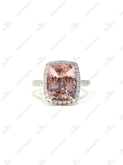 Natural Morganite 3.84ct Ring