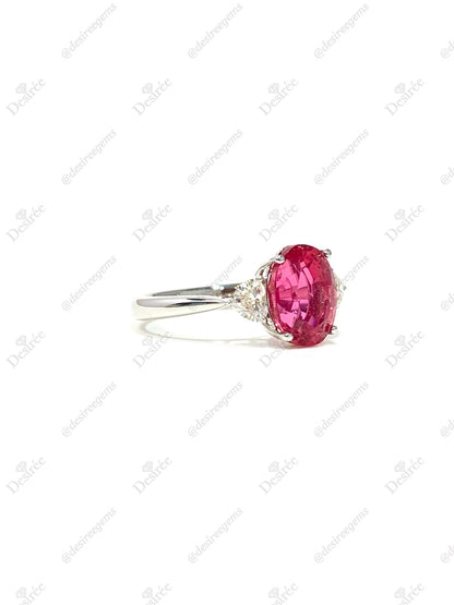 Natural Pink Tourmaline 2.72ct Ring