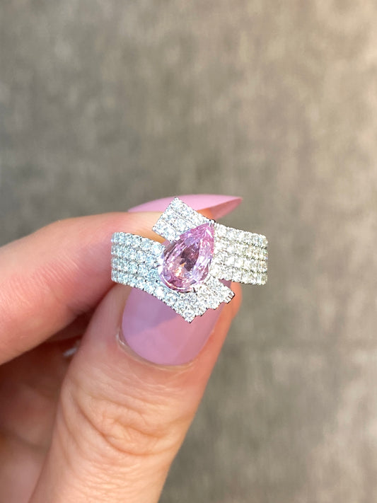 Natural Pink Sapphire 1.00ct Ring