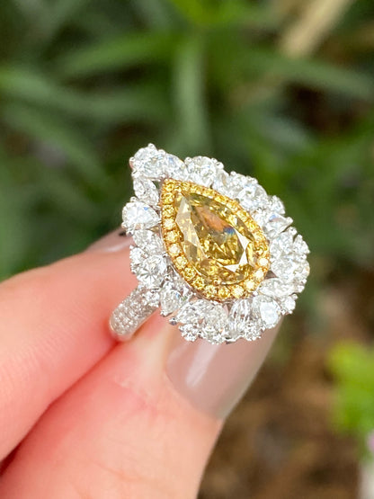 Natural Yellow Diamond 1.50ct Ring