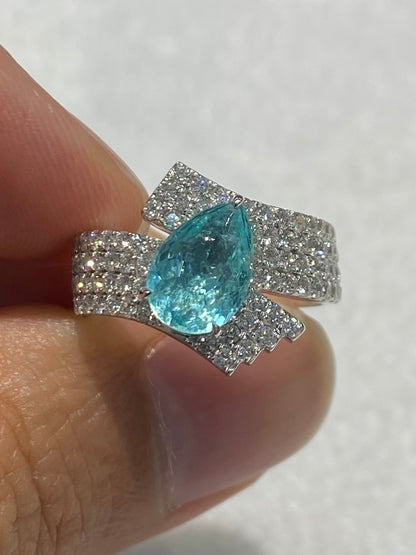 Natural Paraiba Tourmaline 1.91ct Ring