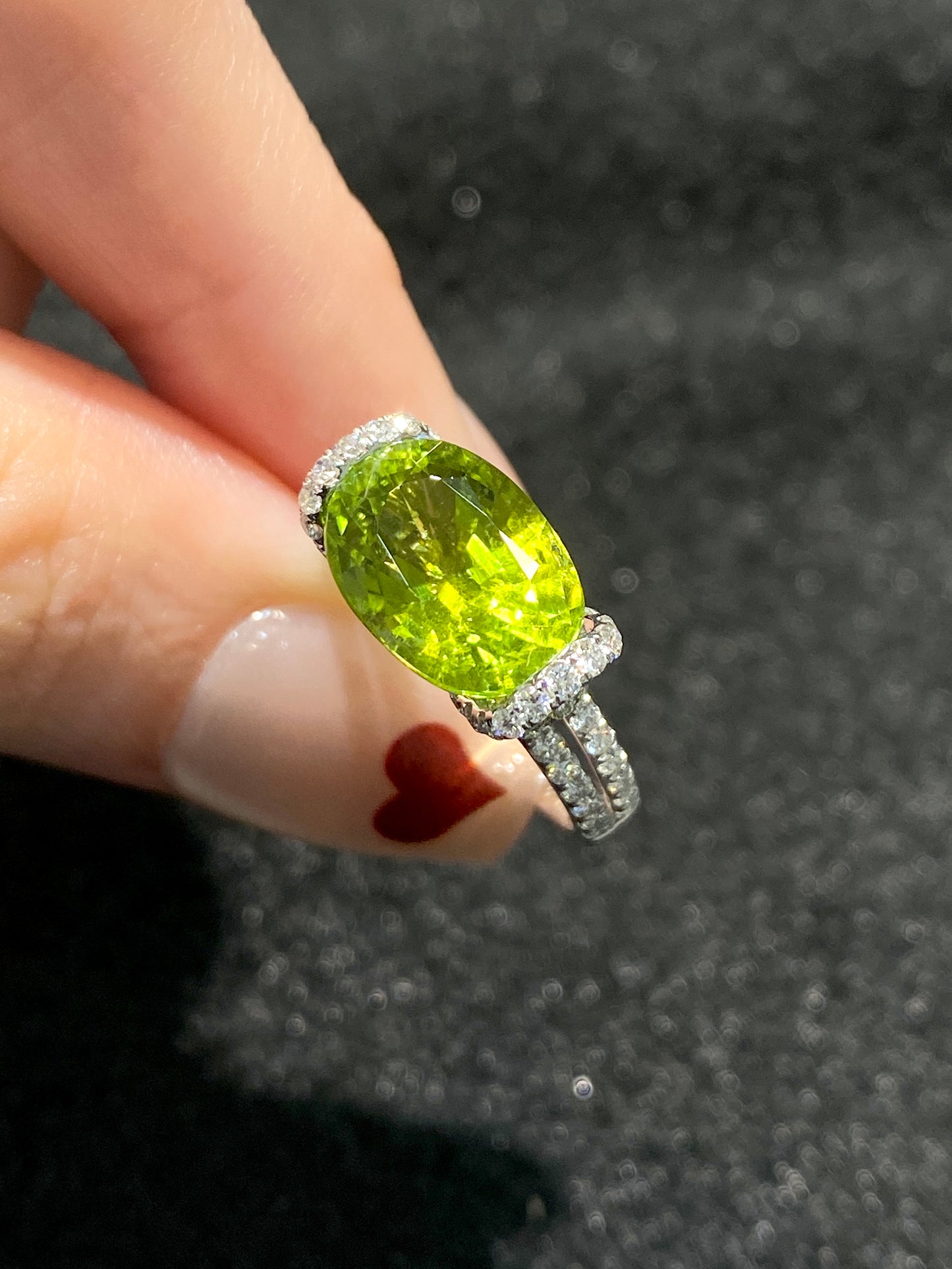 Natural Green Tourmaline 4.28ct Ring