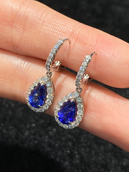 Natural Blue Sapphire 2.50ct Earrings