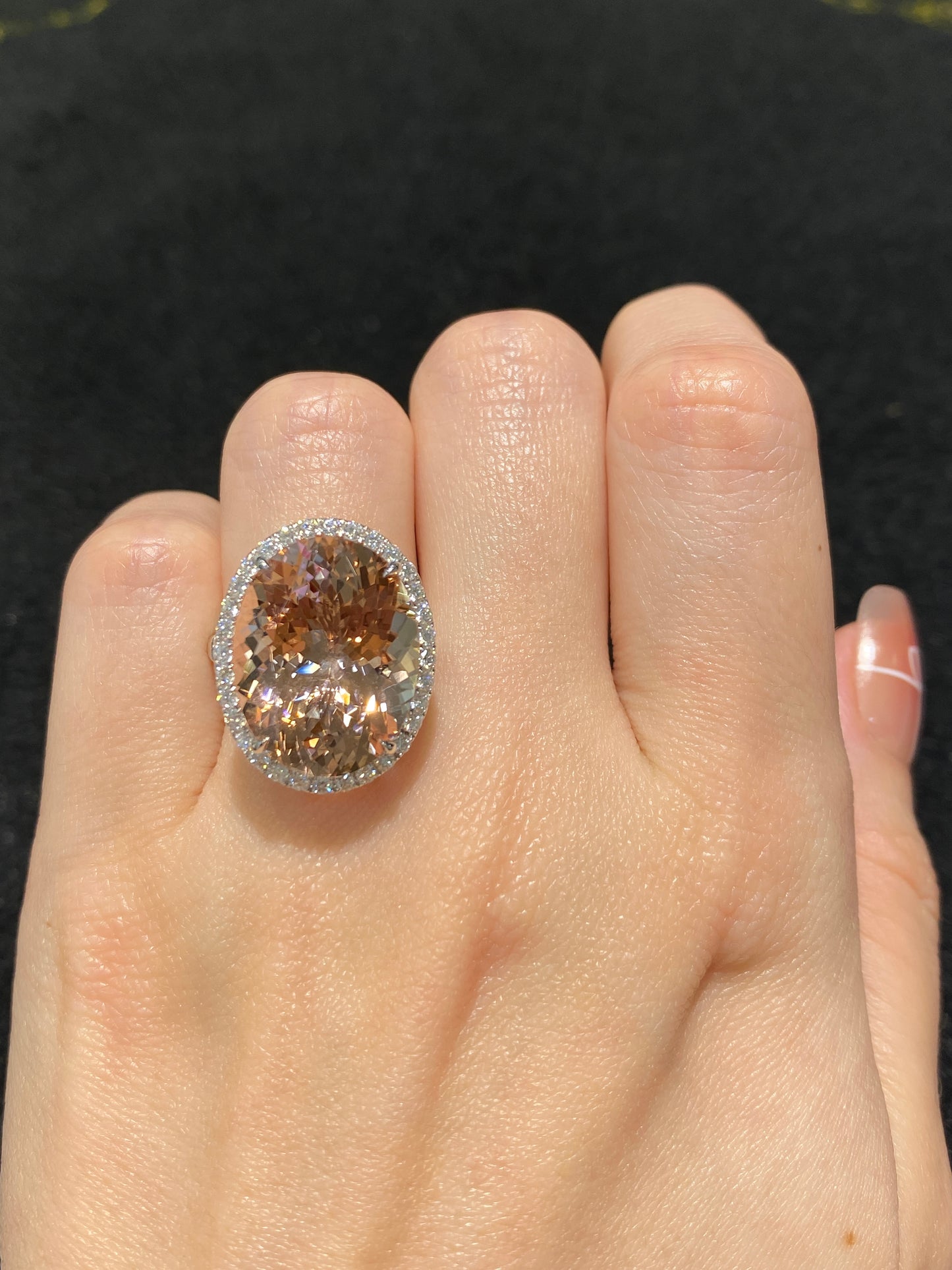 Natural Morganite 12.26ct Ring