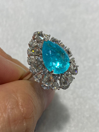 Natural Paraiba Tourmaline 4.40ct Ring / Pendant