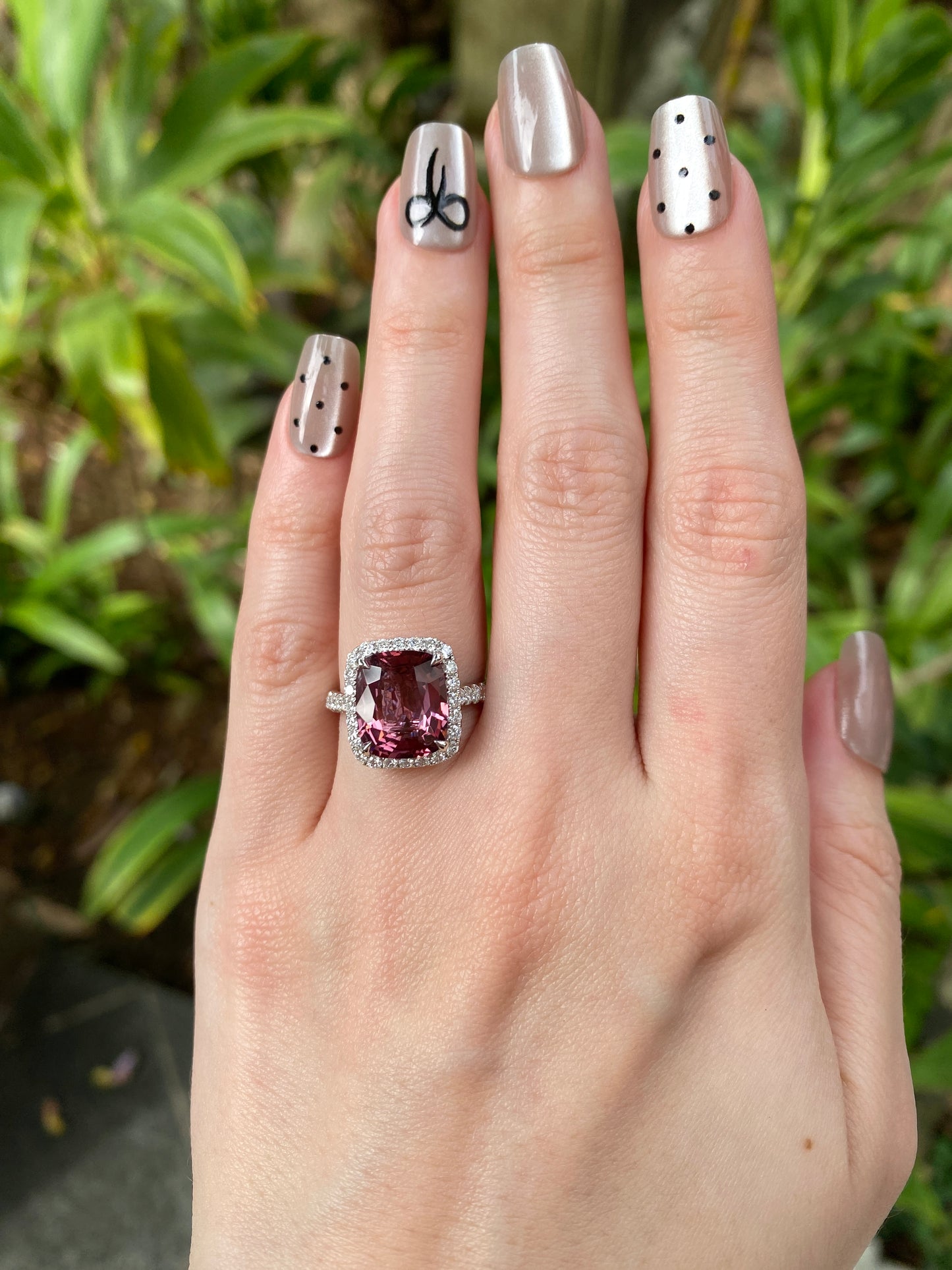 Natural Purple Spinel 4.75ct Ring