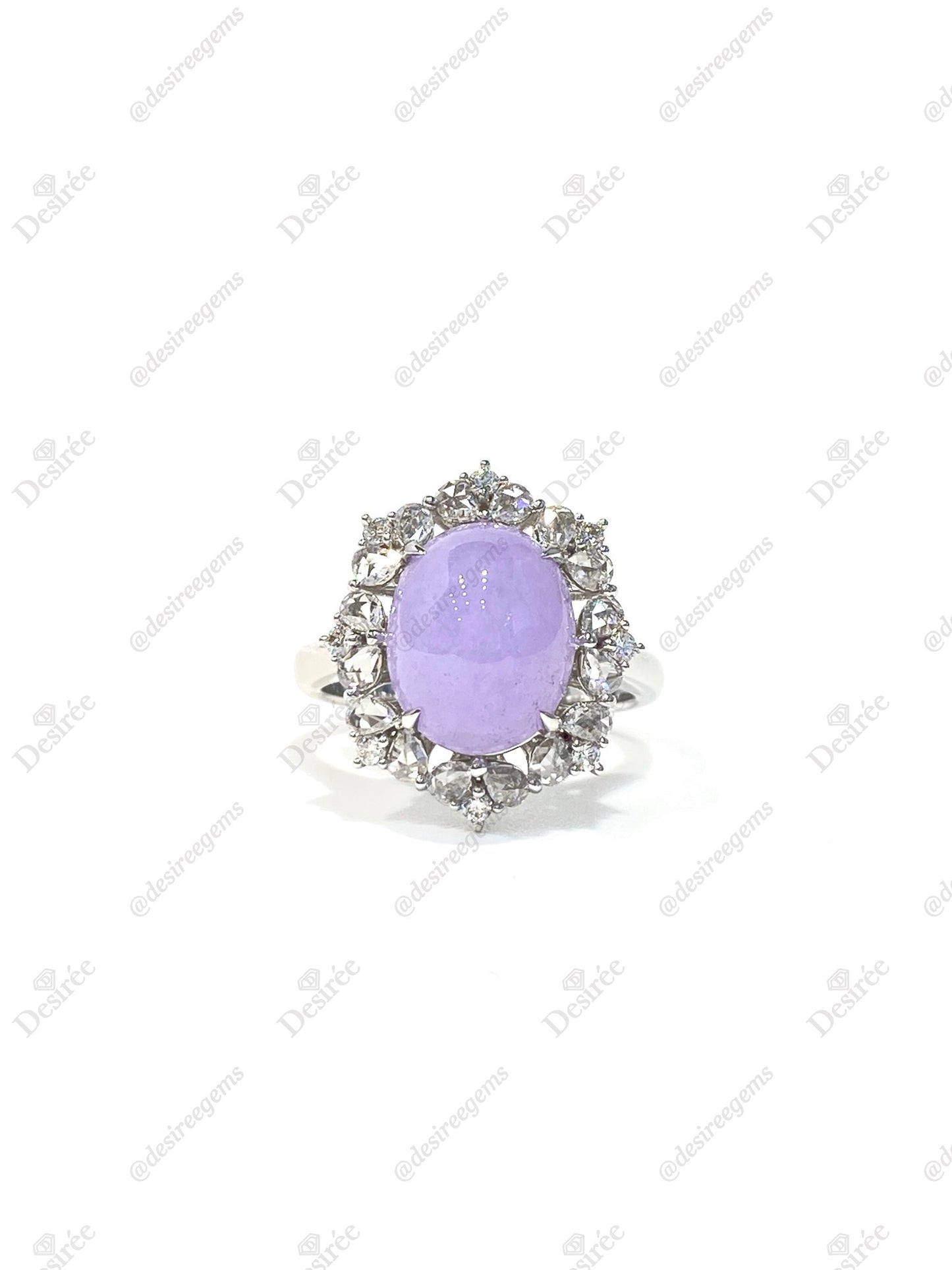 Natural Type A Lavender Jadeite Ring