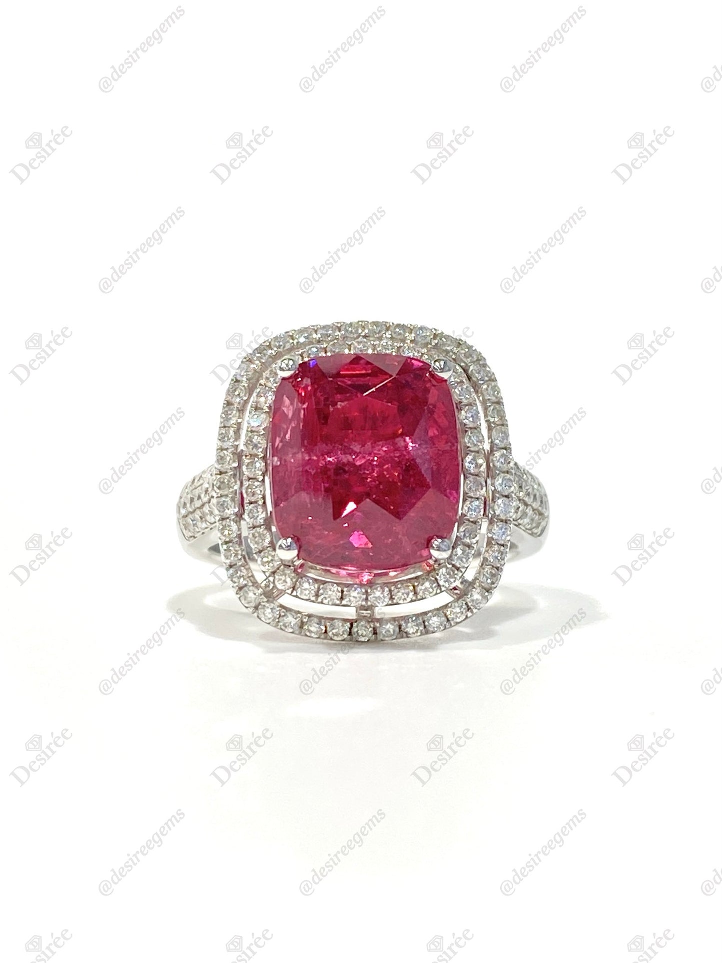 Natural Mahenge Pink Spinel 7.42ct Ring