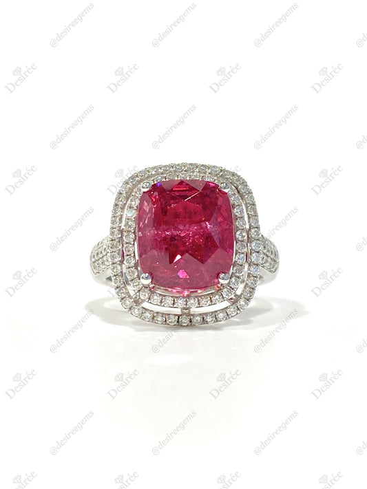 Natural Mahenge Pink Spinel 7.42ct Ring