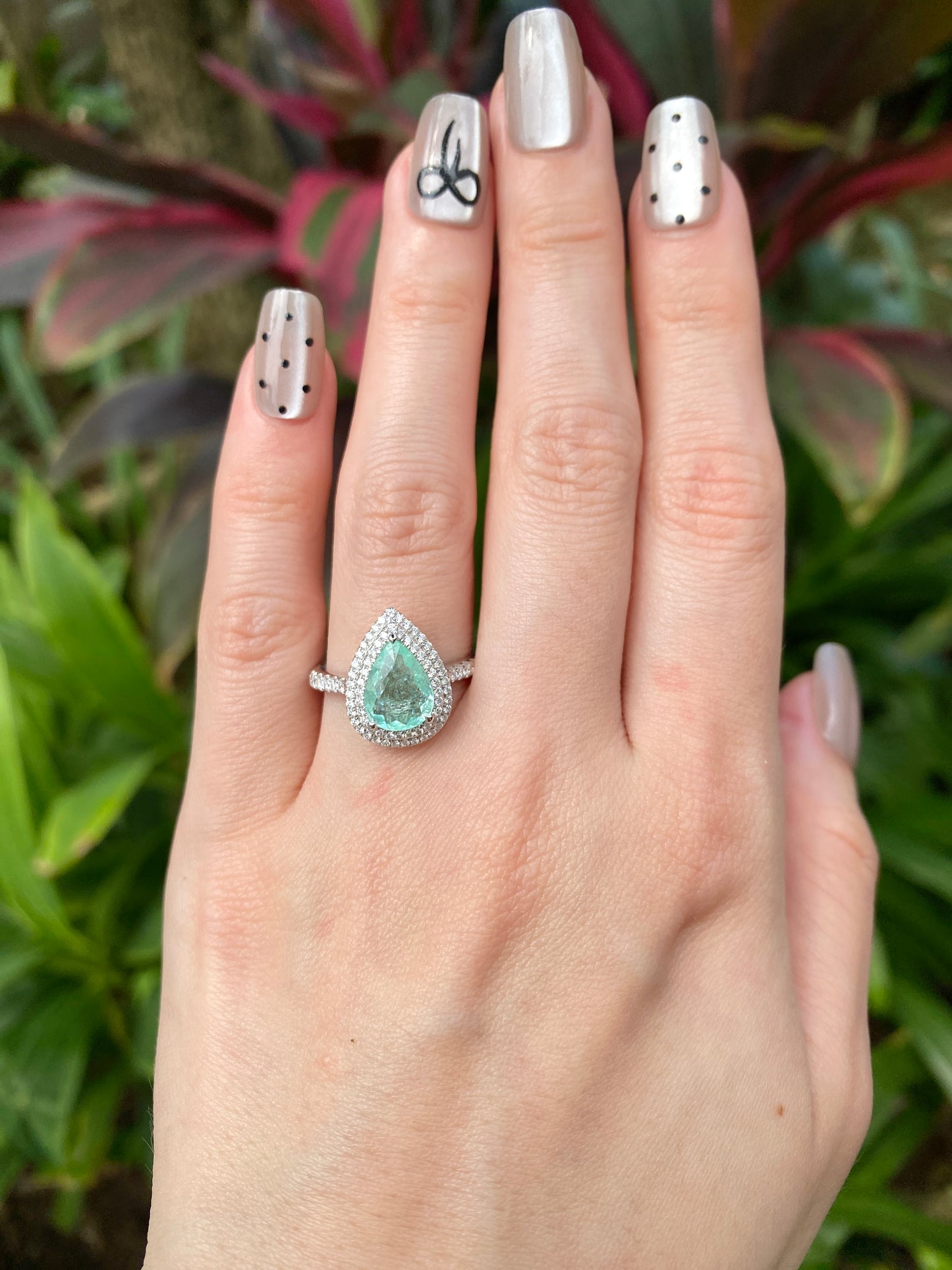 Natural Paraiba Tourmaline 1.20ct Ring