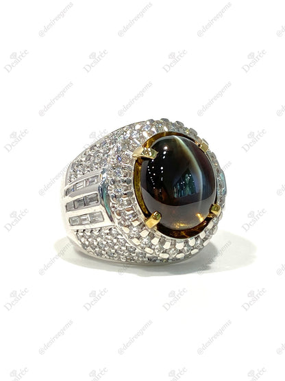 Natural Cat’s Eye Color Change Alexandrite 7.01ct Ring