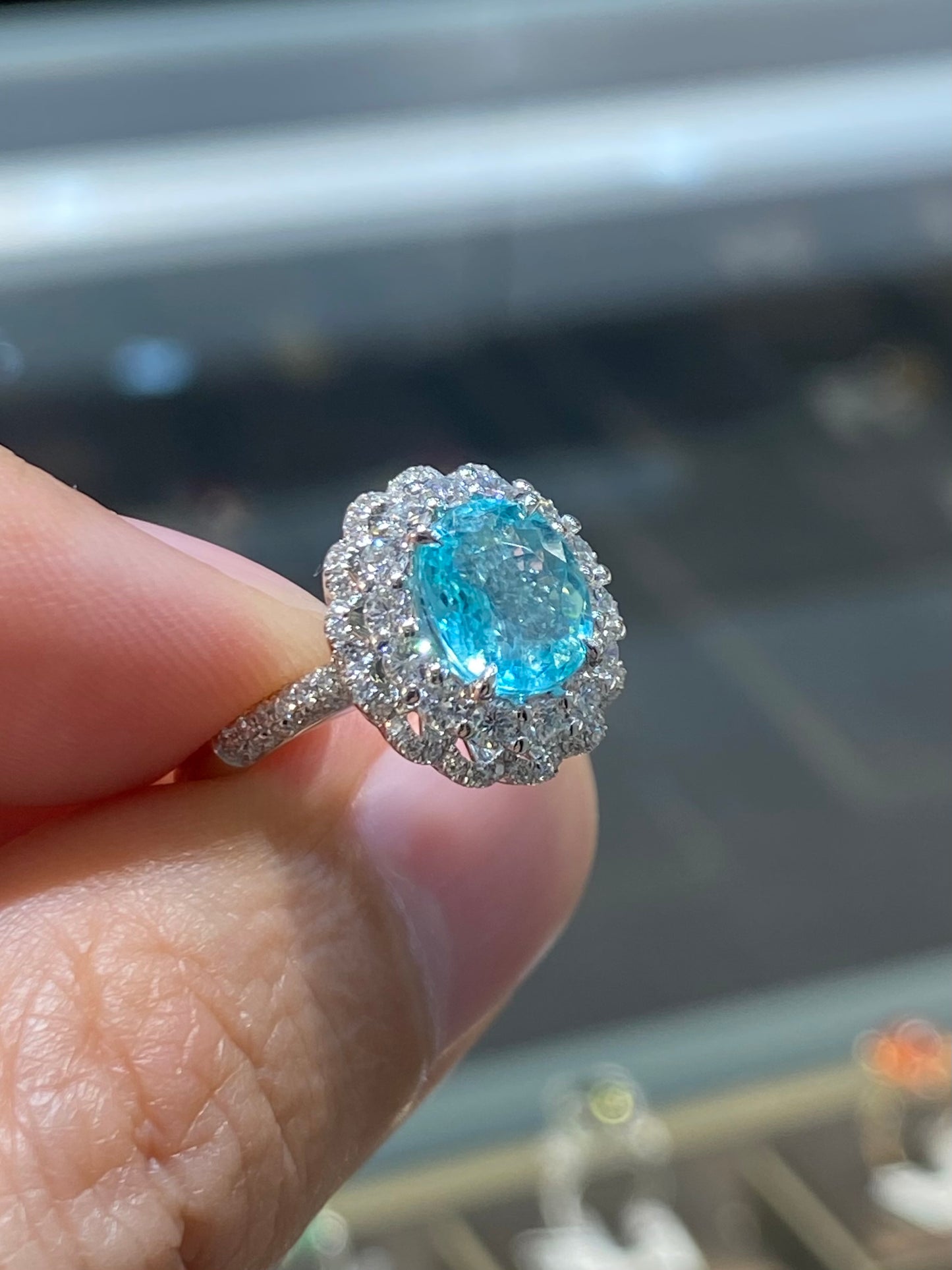 Natural Paraiba Tourmaline 1.81ct Ring