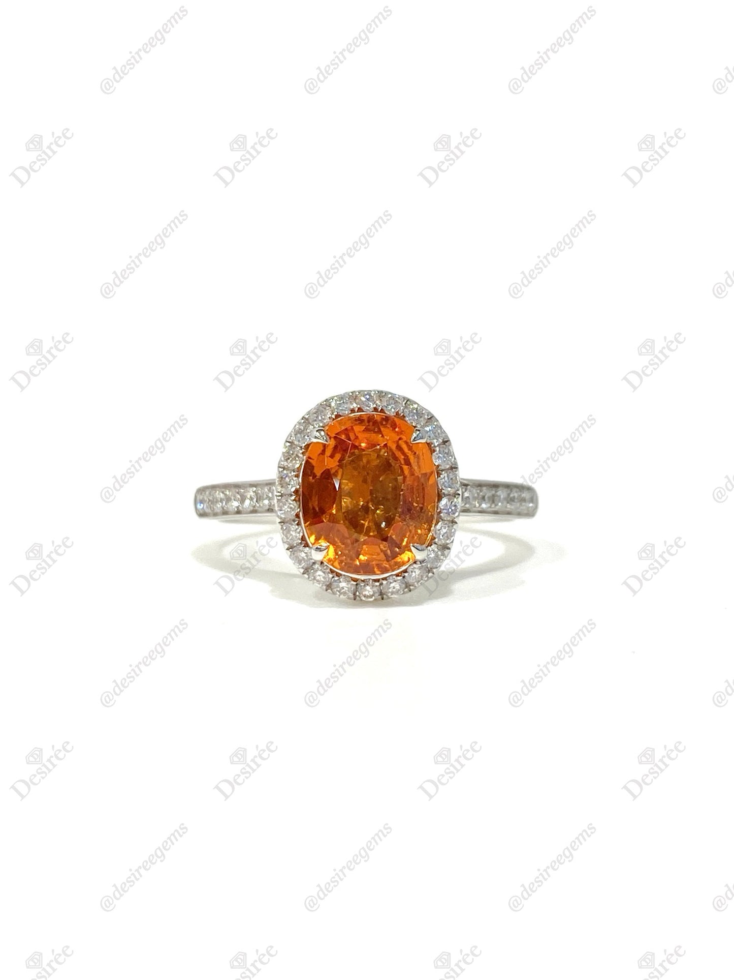 Natural Mandarin Garnet 2.08ct Ring