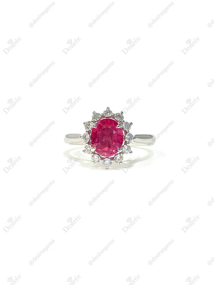 Natural Pink Spinel 1.13ct Ring