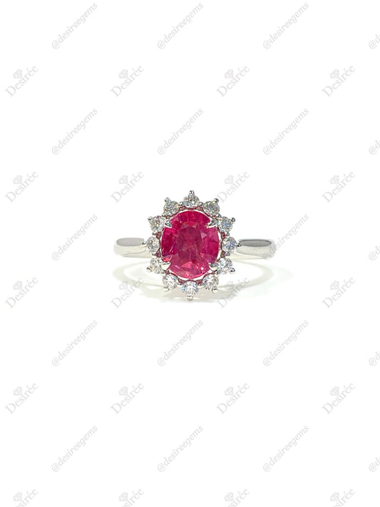 Natural Pink Spinel 1.13ct Ring