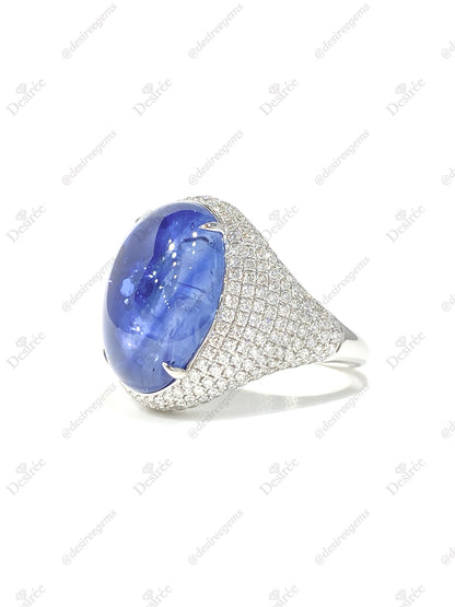 Natural Blue Sapphire 15.52ct Ring