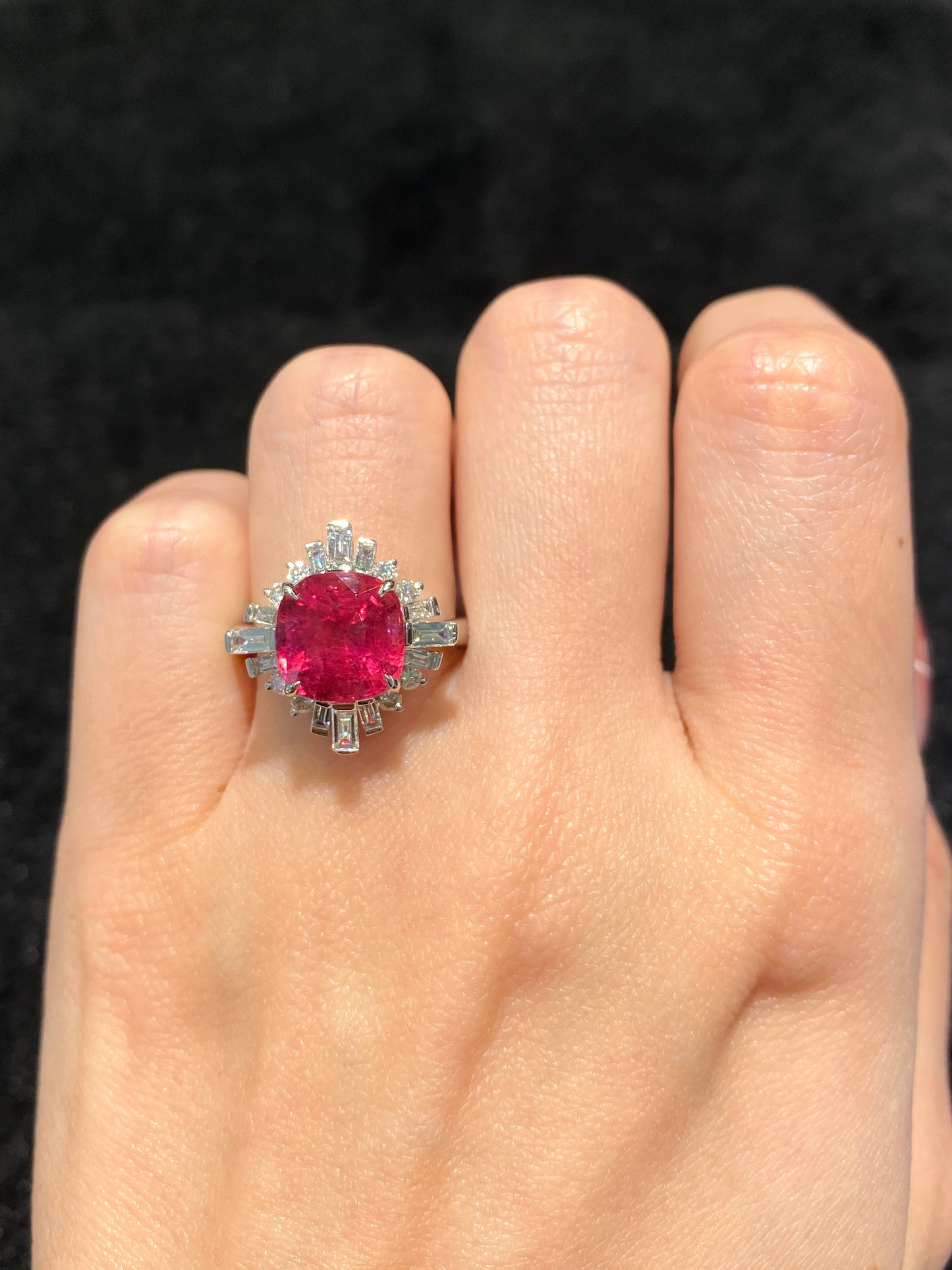 Natural Rubellite Tourmaline 3.74ct Ring