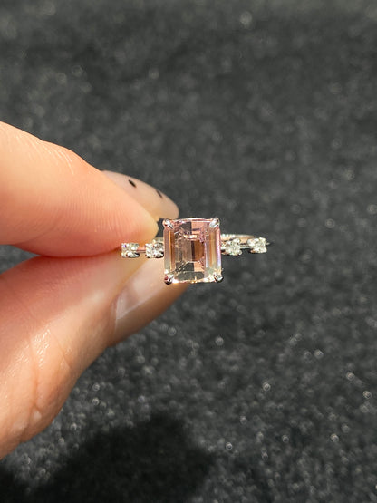 Natural Bi-color Tourmaline 1.11ct Ring